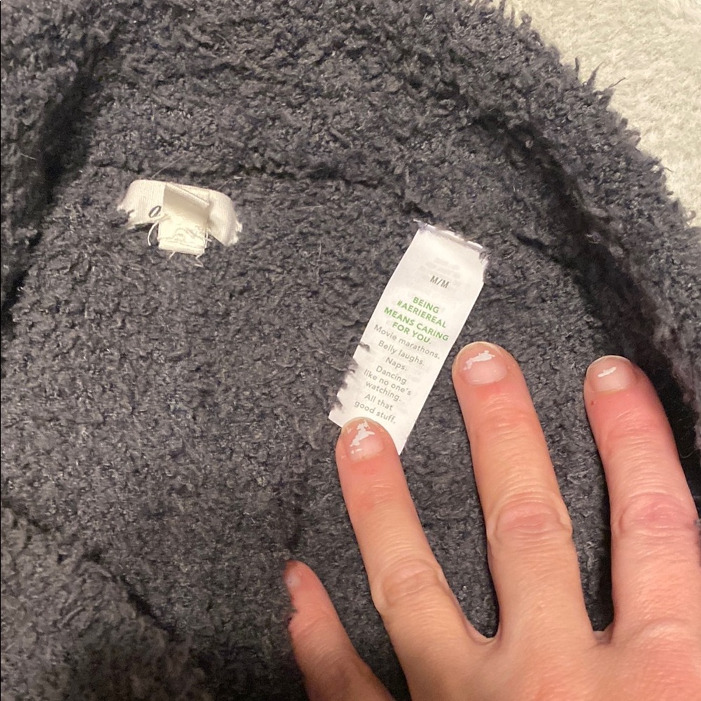 NWOT Aerie Cozy Gray Woman’s Fleece Pants - Picture 9 of 10